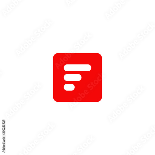 F letter initial icon logo design template