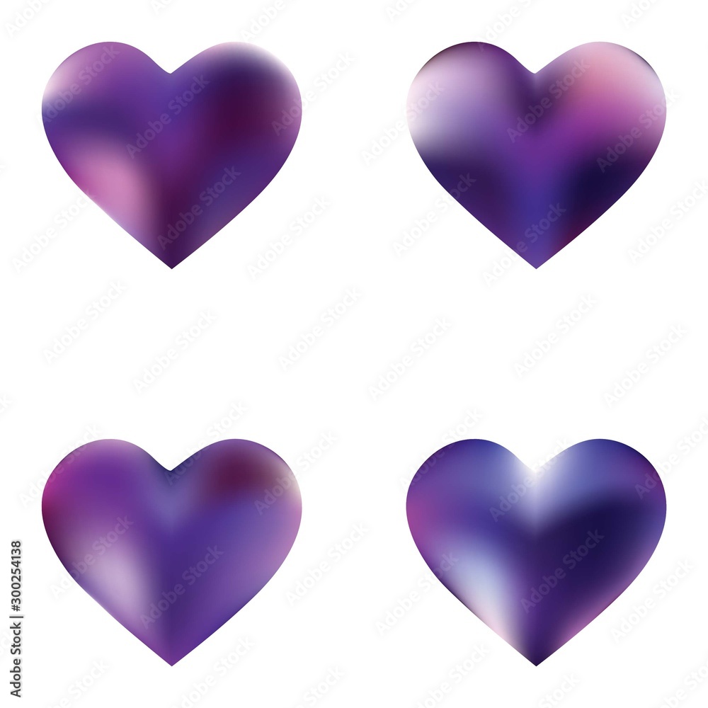 Set of smooth backgrounds hearts. Set of smooth backgrounds hearts.