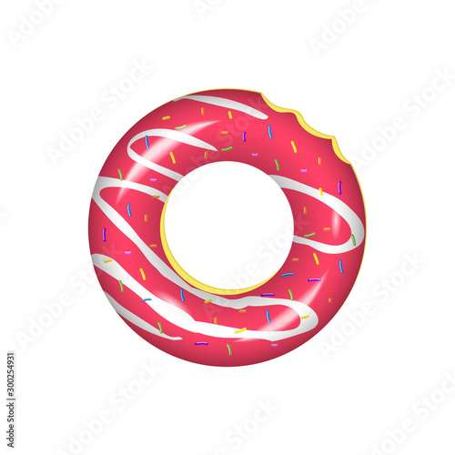 Swim ring icon.Rubber ring isolated