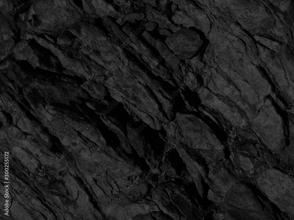 Fototapeta Czarny kamień tekstura tło. Tekstura skały. Streszczenie tło kamień grunge.