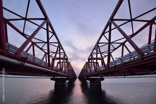 木曽川大橋からの朝焼け © Kazuyoshi  Ozaki