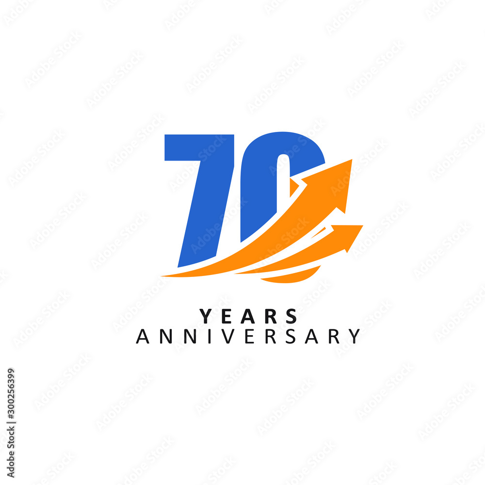 70 Year Anniversary Vector Template Design Illustration 70 Year Anniversary Vector Template Design Illustration