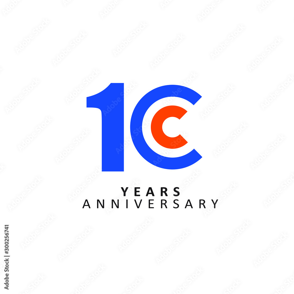 10 Year Anniversary Vector Template Design Illustration 10 Year Anniversary Vector Template Design Illustration
