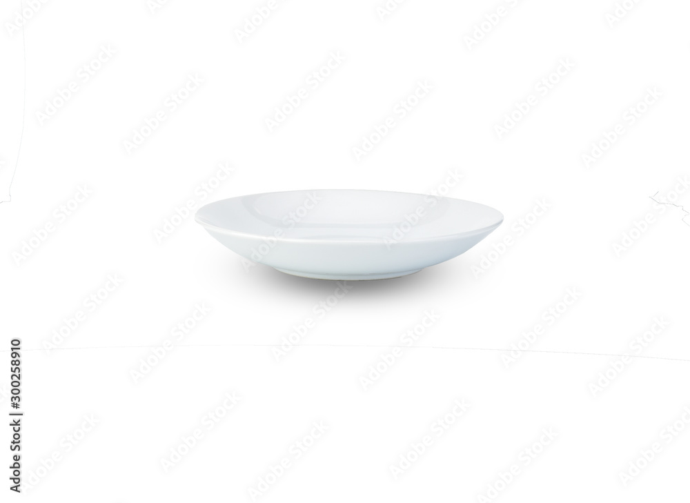 ceramic white plate isolated on white background ceramic white plate isolated on white background