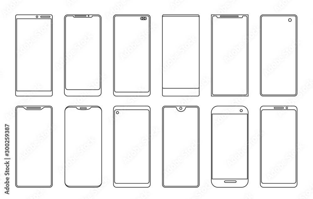 Line smartphone touchscreen frames Line smartphone touchscreen frames
