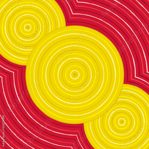 Riverbank abstract Aboriginal dot painting in vector format