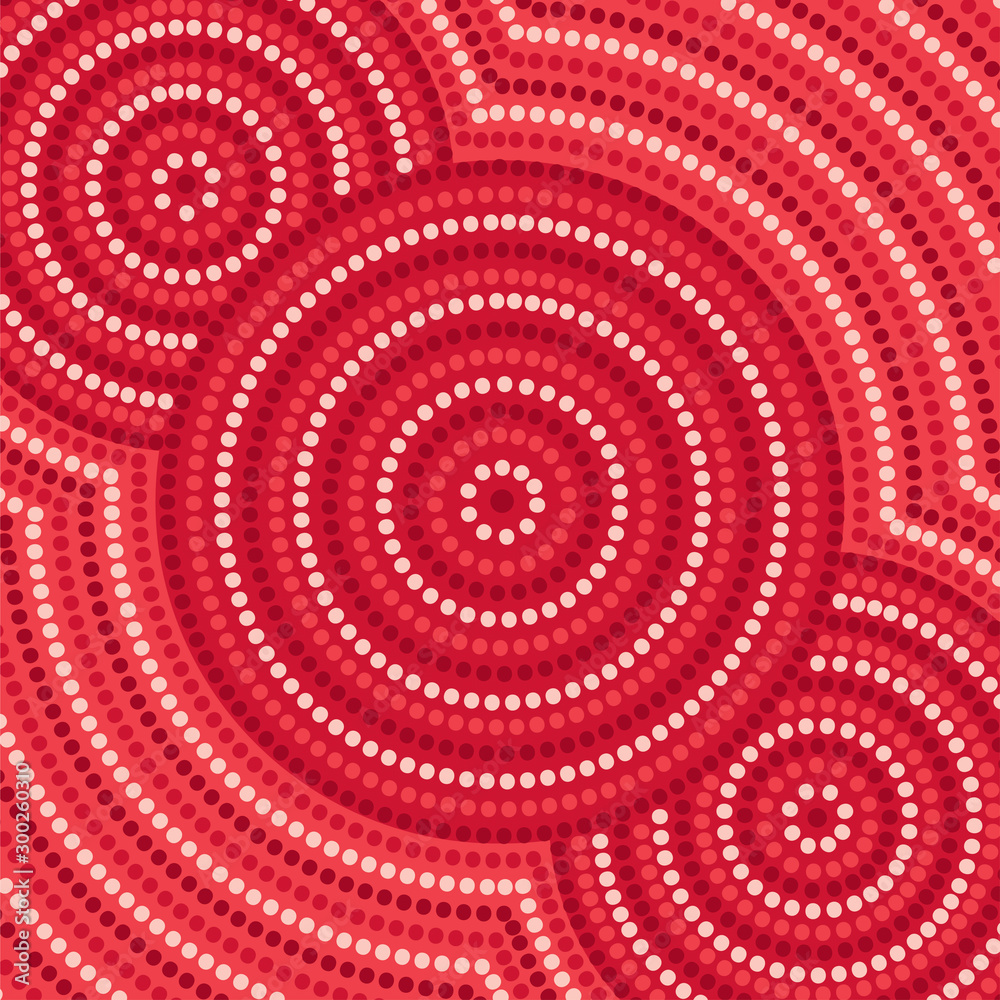 Riverbank abstract Aboriginal dot painting in vector format Riverbank abstract Aboriginal dot painting in vector format