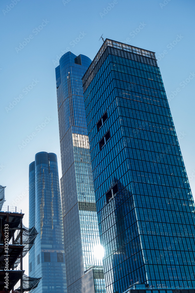 Naklejka premium Constructing Skyscrapers