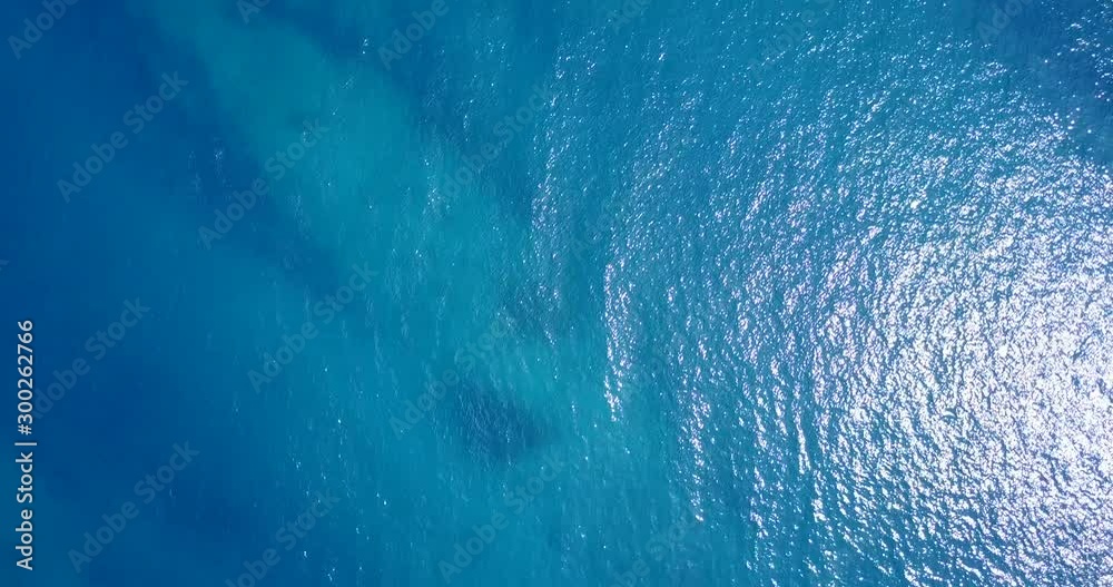 Fabulous watercolor ocean surface near Fiji islands, blue colors wallpaper useful for vacation ads
