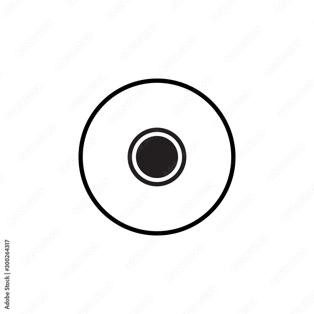 Compact disc icon template vector isolated illustration Compact disc icon template vector isolated illustration