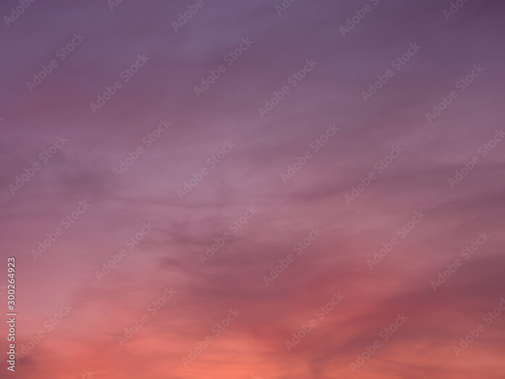 Sunrise with colorful clouds and sky