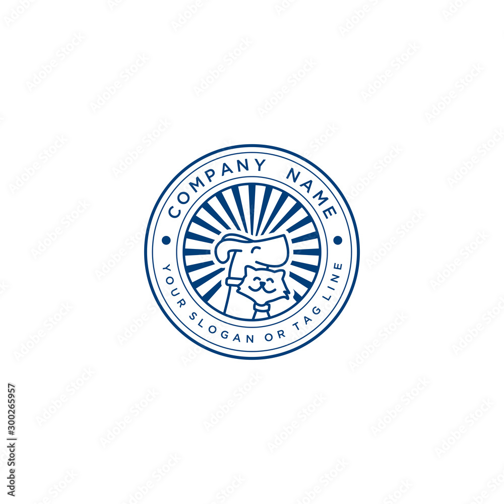 logo design concept dog cat vector template logo design concept dog cat vector template