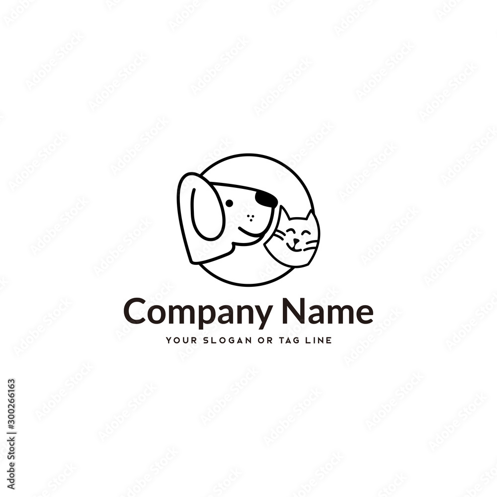 logo design concept dog cat vector template logo design concept dog cat vector template