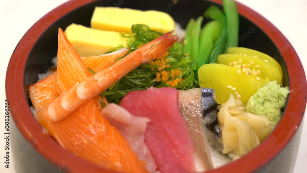 mix sushi bowl - Japanese food style