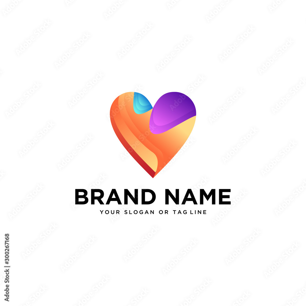 creative concept of modern design vector template heart