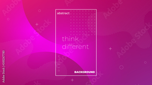 Abstract modern graphic element. Dynamical colored forms and waves. Gradient abstract banner with flowing liquid shapes. Template for the design of a website landing page or background.