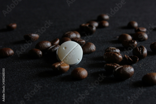 coffee or caffeine and medication or drugs, pain killers or pain relief meds.