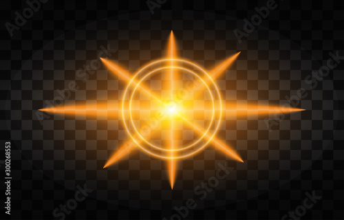 light flare vector transparent. Glowing illustration.