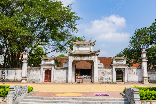 The main gate of Co Loa communal temple in ancient Co Loa citadel, Vietnam. Co Loa was capital of Au Lac (old Vietnam), the country was founded by Thuc Phan (An Duong Vuong) about 2nd century BC. photo