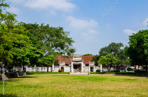 The main gate of Co Loa communal temple in ancient Co Loa citadel, Vietnam. Co Loa was capital of Au Lac (old Vietnam), the country was founded by Thuc Phan (An Duong Vuong) about 2nd century BC. photo