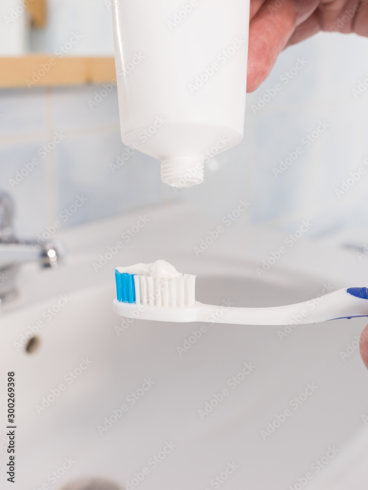 Hot Toothbrush Toothpaste Add Put Toothpaste On Toothbrush