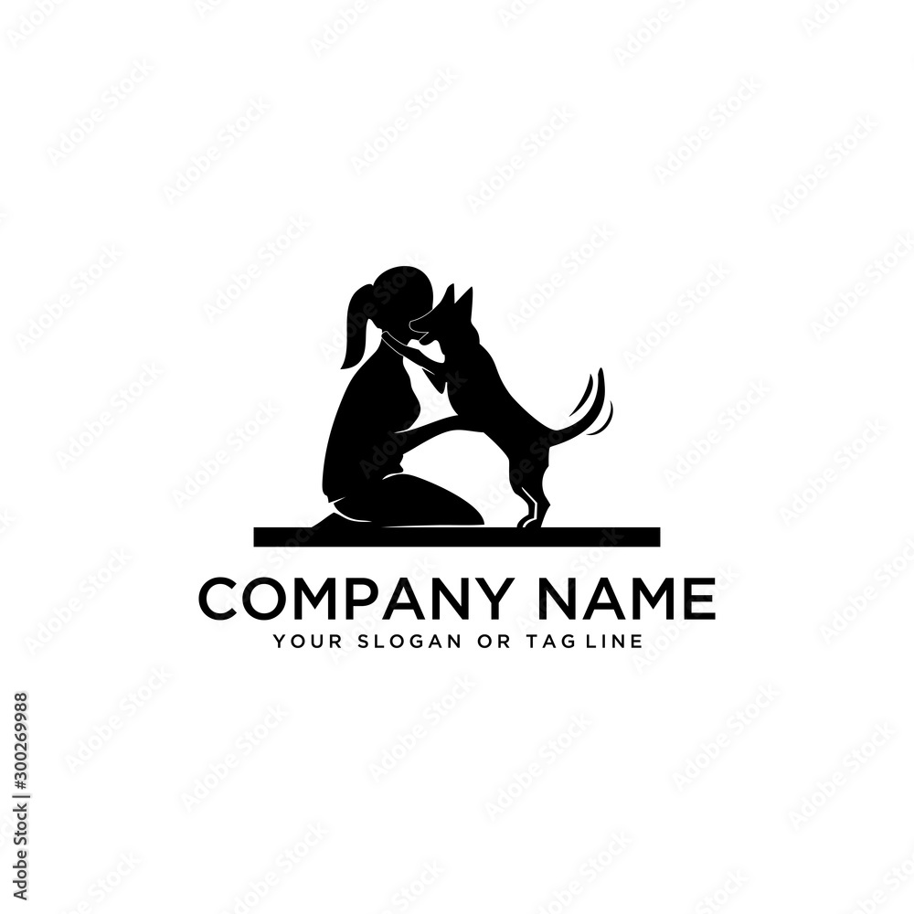 design logo ideas training dogs vector template design logo ideas training dogs vector template