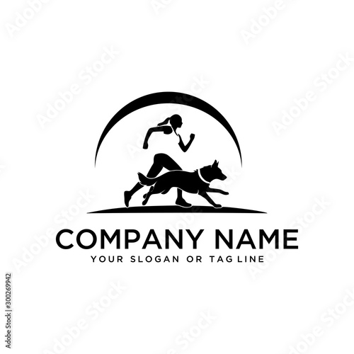 design logo ideas training dogs vector template
