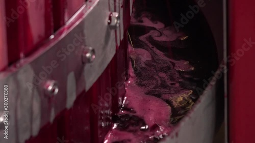 Wine mixing during fermentation process in barrel