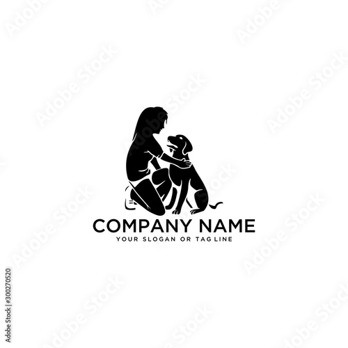 design logo ideas training dogs vector template