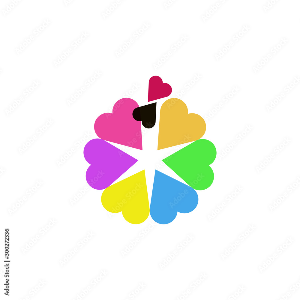 logo circle love abstract design template logo circle love abstract design template