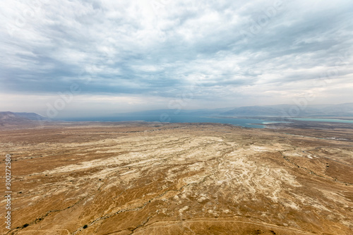 View from Masada on Death Sea  Israel
