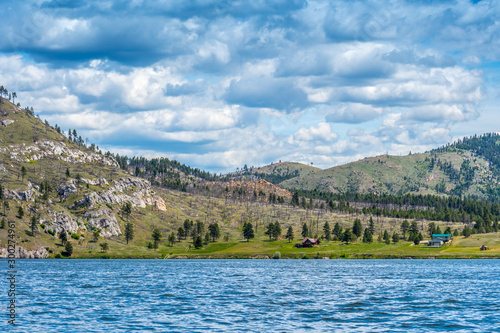 An overlooking landscape of Gates of the Mountain in Helena National Forest, Montana