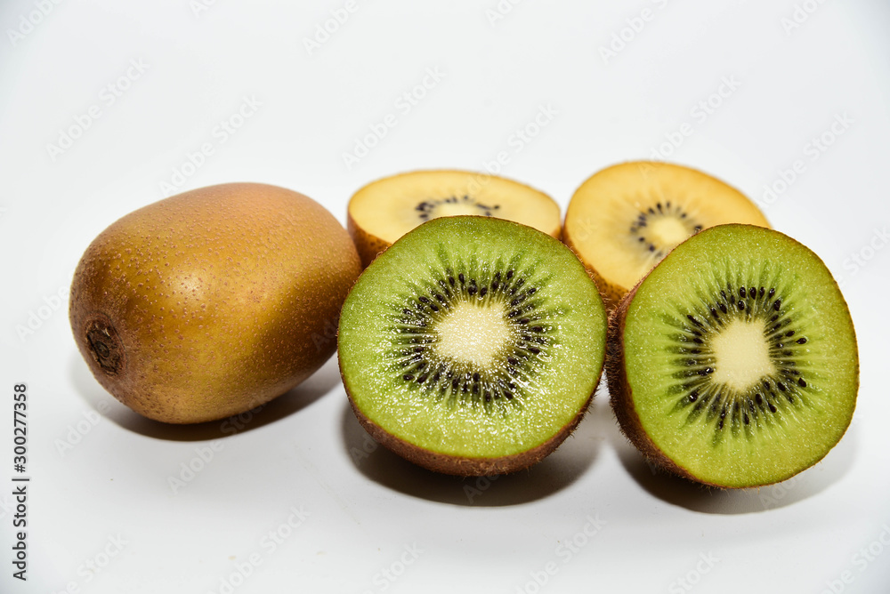 Fresh kiwi fruit isolated on white background Fresh kiwi fruit isolated on white background