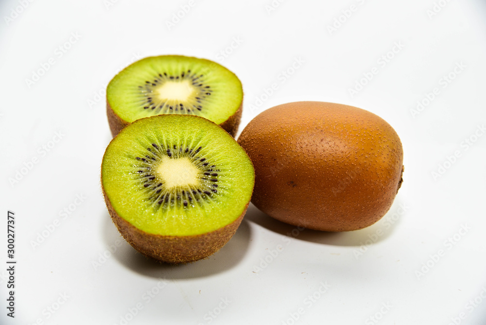 Fresh kiwi fruit isolated on white background Fresh kiwi fruit isolated on white background