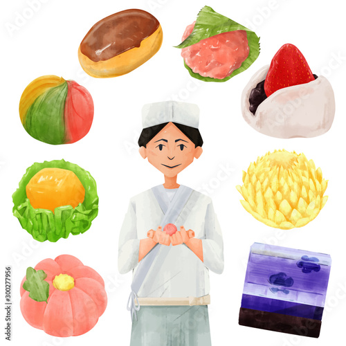 和菓子と和菓子職人