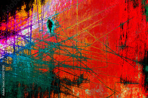 Abstract color scratch background in rainbow style