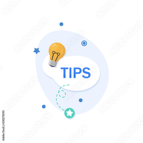Tips icon,Helpful tricks with useful information for website or blog post photo