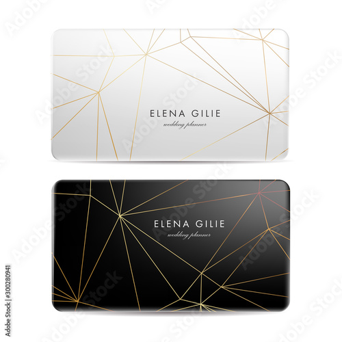 Gold metallic textured cards