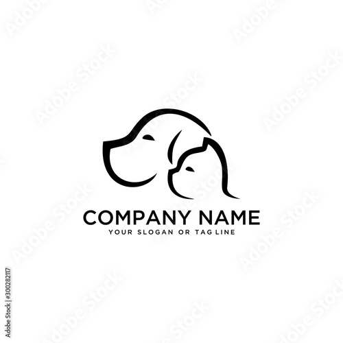 creative logo design Dog and Cat vector template