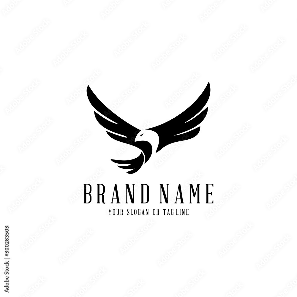 Obraz premium eagle logo design vector template white background