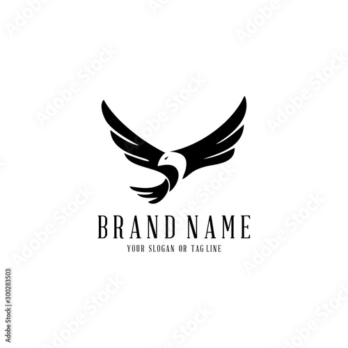 eagle logo design vector template white background