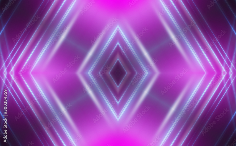 Dark abstract futuristic background. Neon lines glow. Neon lines, shapes. Multi-colored glow, blurry lights, bokeh. Empty stage background Dark abstract futuristic background. Neon lines glow. Neon lines, shapes. Multi-colored glow, blurry lights, bokeh. Empty stage background
