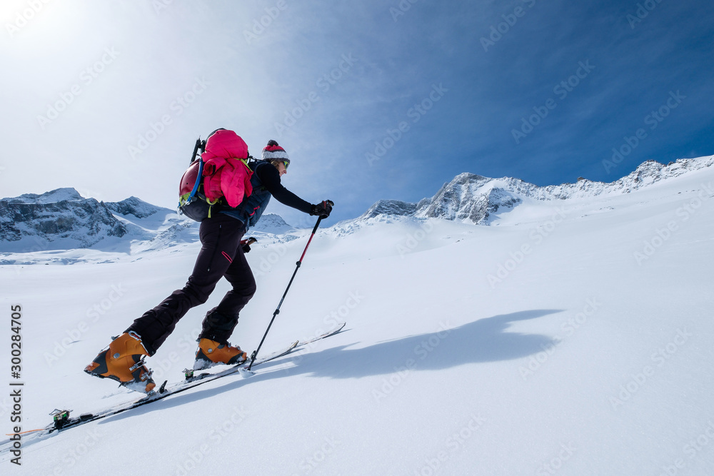 Ski touring ascent