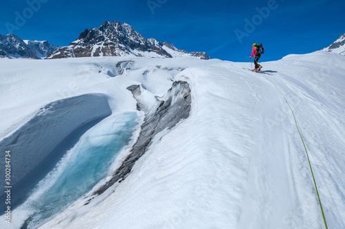Ski touring glacier trip photo