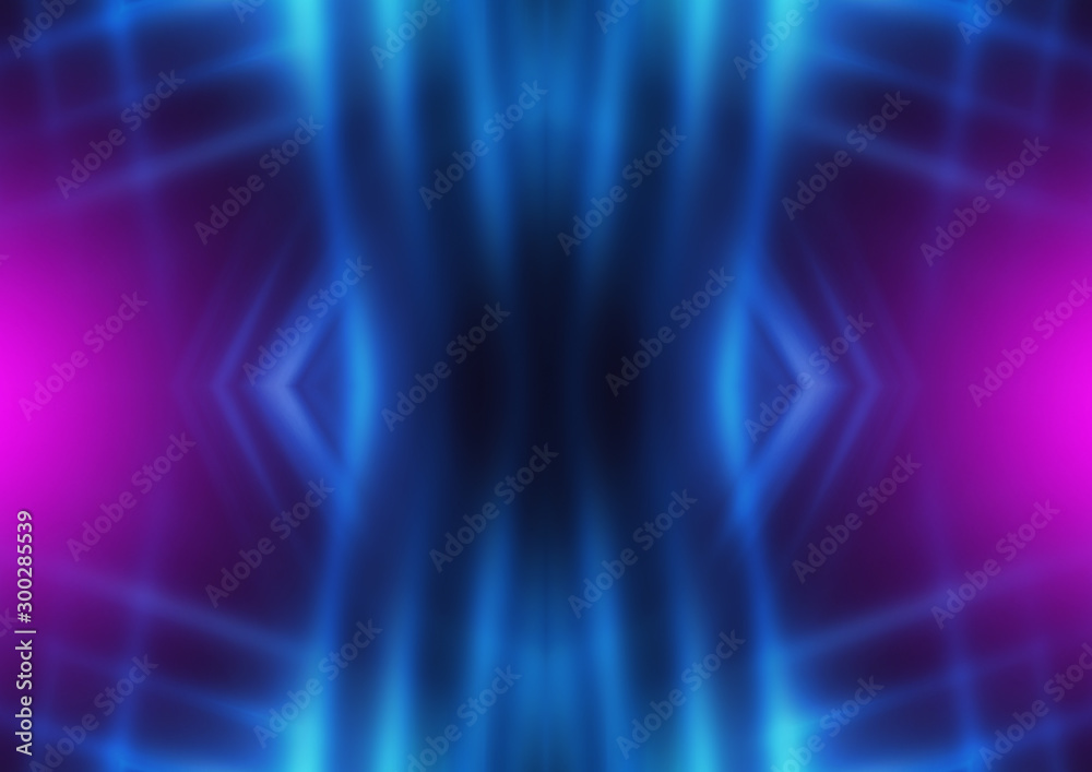 Dark abstract futuristic background. Neon lines glow. Neon lines, shapes. Multi-colored glow, blurry lights, bokeh. Empty stage background Dark abstract futuristic background. Neon lines glow. Neon lines, shapes. Multi-colored glow, blurry lights, bokeh. Empty stage background