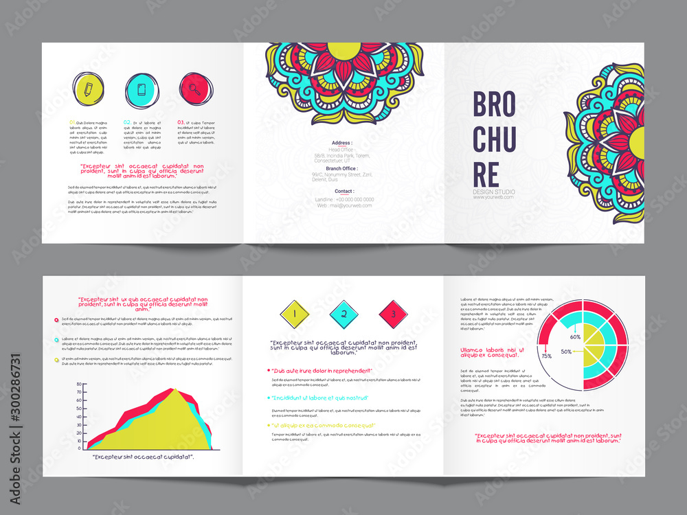 Three Fold, Creative Business Brochure Set. Three Fold, Creative Business Brochure Set.