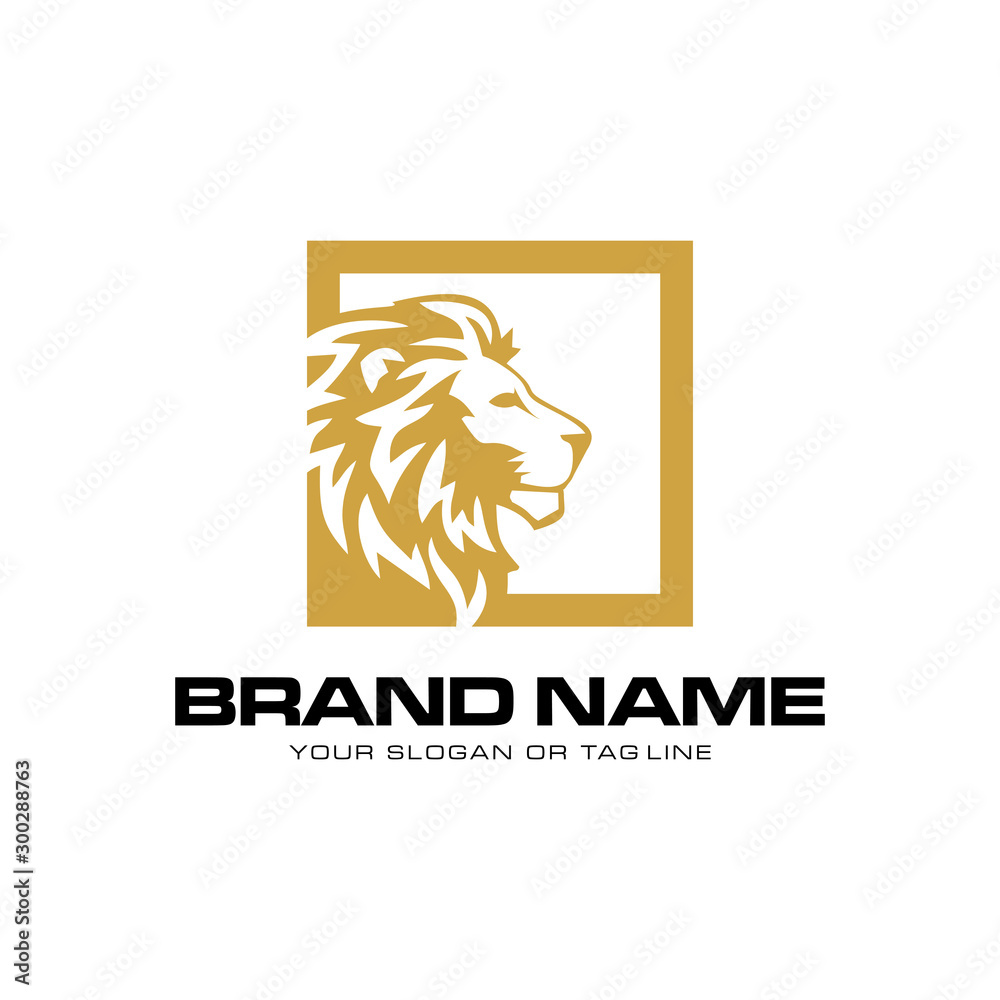 lion logo design vector template white background lion logo design vector template white background