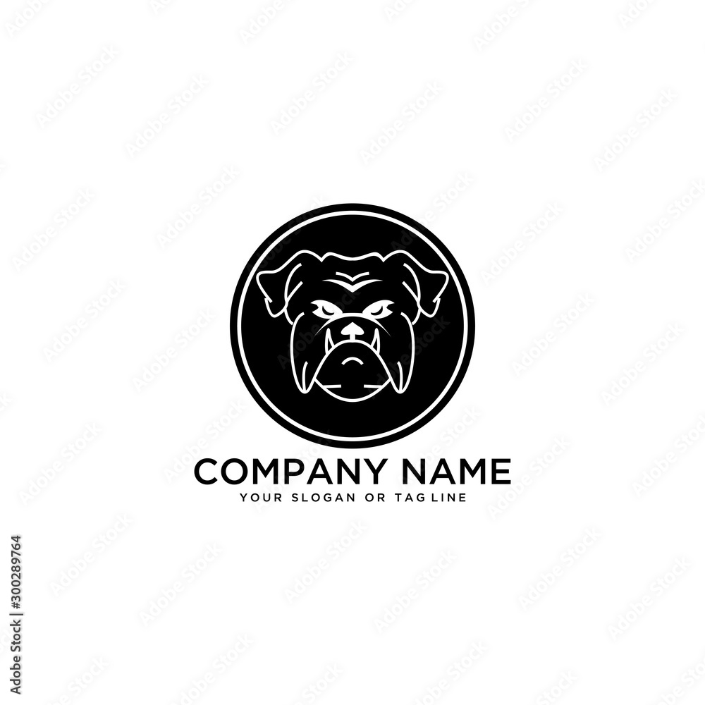 logo design Bulldog vector template white background logo design Bulldog vector template white background
