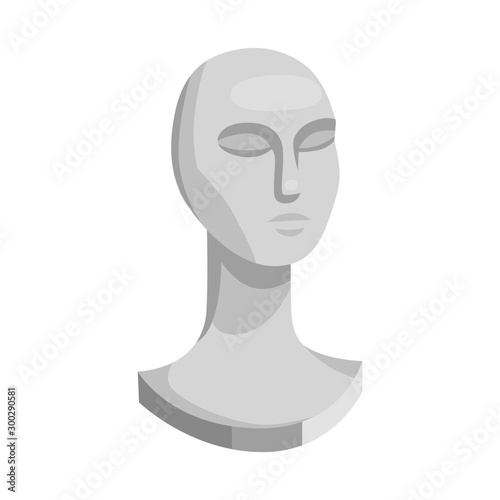 Vector design of dummy and bust logo. Graphic of dummy and female stock symbol for web.