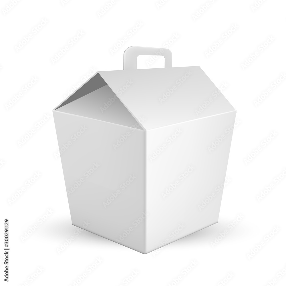 Handled Food Box For Transportation Lunch Vector. Blank Cardboard Carrypack Or Box For Nutrition With Handle. Container For Packing Picnic Meals, Takeaways And Restaurants Realistic 3d Illustration Handled Food Box For Transportation Lunch Vector. Blank Cardboard Carrypack Or Box For Nutrition With Handle. Container For Packing Picnic Meals, Takeaways And Restaurants Realistic 3d Illustration
